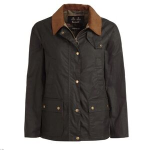 BARBOUR | Acorn Wax Jacket (Dark Olive - Size S) - Barn Jacket